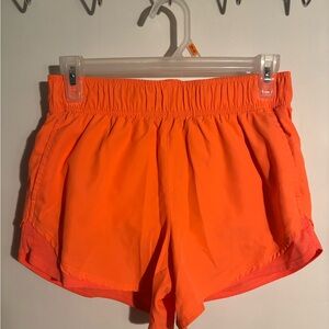 Women's Orange Athletic Shorts